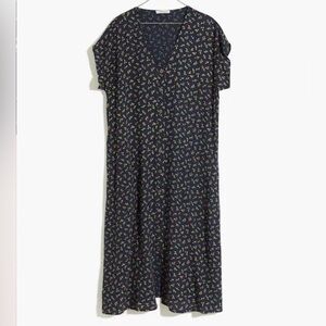 Madewell Easy Midi Dress In Spring Fling Pockets Cottagecore Prairie Floral Sz L